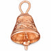 3D Christmas Bell Charm Pendant 14k Gold (3.2 Grams) Rose Gold 14k