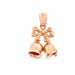 3D Christmas Bell Charm Pendant 14k Gold (3.9 Grams) Rose Gold 14k