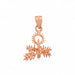 3D Christmas Candle Charm Pendant 14k Gold Rose Gold 14k