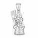 3D Christmas Snowman Charm Pendant 14k Gold (3.8 Grams) White Gold 14k