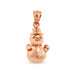 3D Christmas Snowman Charm Pendant 14k Gold (4.3 Grams) Rose Gold 14k
