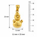 3D Christmas Snowman Charm Pendant 14k Gold (4.3 Grams) Yellow Gold 14k