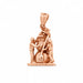 3D Christmas Snowman Charm Pendant 14k Gold (5.6 Grams) Rose Gold 14k