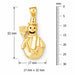 3D Christmas Snowman Charm Pendant 14k Gold (7.7 Grams) Yellow Gold 14k