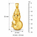 3D Christmas Snowman Charm Pendant 14k Gold (8 Grams) Yellow Gold 14k