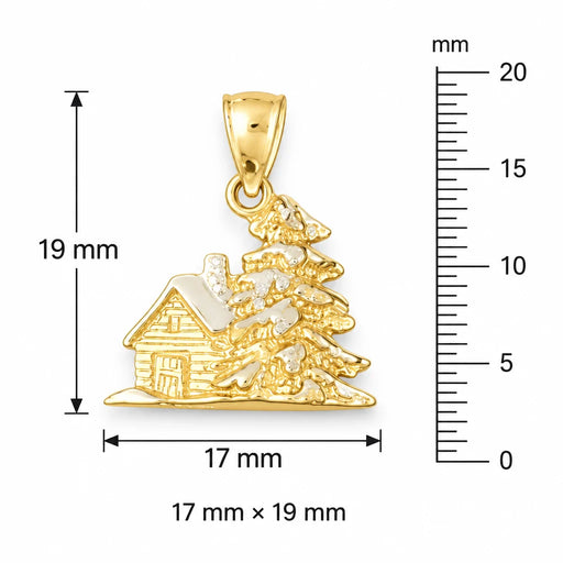 3D Christmas Tree Charm Pendant 14k Gold (3.5 Grams) Yellow Gold 14k