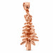 3D Christmas Tree Charm Pendant 14k Gold (4.8 Grams) Rose Gold 14k