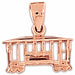 3D Classic Bus Charm Pendant 14k Gold (2.3 Grams) Rose Gold 14k