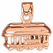 3D Classic Bus Charm Pendant 14k Gold (2.4 Grams) Rose Gold 14k