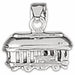 3D Classic Bus Charm Pendant 14k Gold (2.4 Grams) White Gold 14k