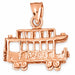 3D Classic Bus Charm Pendant 14k Gold (3.3 Grams) Rose Gold 14k