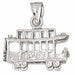 3D Classic Bus Charm Pendant 14k Gold (3.3 Grams) White Gold 14k