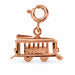 3D Classic Bus Charm Pendant 14k Gold (3.8 Grams) Rose Gold 14k