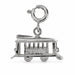 3D Classic Bus Charm Pendant 14k Gold (3.8 Grams) White Gold 14k