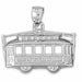 3D Classic Bus Charm Pendant 14k Gold (4.1 Grams) White Gold 14k