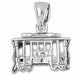 3D Classic Bus Charm Pendant 14k Gold White Gold 14k