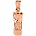 3D Classic Car Charm Pendant 14k Gold (2.1 Grams) Rose Gold 14k