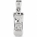 3D Classic Car Charm Pendant 14k Gold (2.1 Grams) White Gold 14k