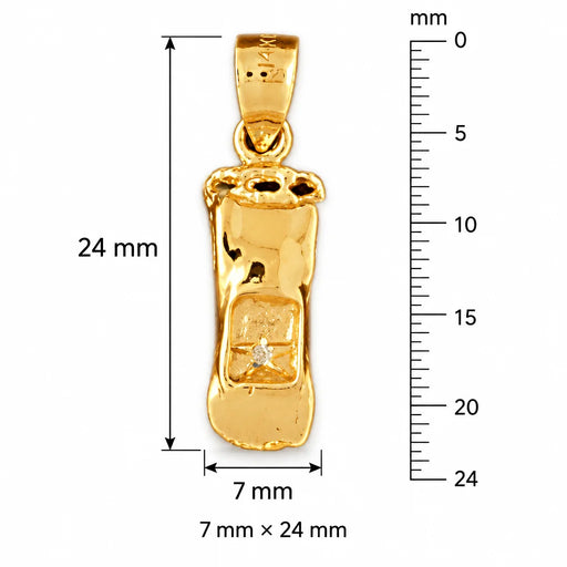 3D Classic Car Charm Pendant 14k Gold (2.1 Grams) Yellow Gold 14k