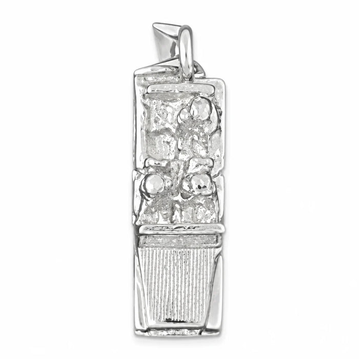 3D Classic Car Charm Pendant 14k Gold (3.6 Grams) White Gold 14k