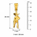 3D Cowboy Charm Pendant 14k Gold (1.7 Grams) Yellow Gold 14k