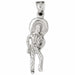 3D Cowboy Charm Pendant 14k Gold (2.9 Grams) White Gold 14k
