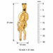 3D Cowboy Charm Pendant 14k Gold (2.9 Grams) Yellow Gold 14k