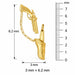 3D Cowboy Gun Charm Pendant 14k Two Tone Yellow and White Gold Yellow Gold 14k