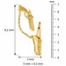 3D Cowboy Gun Charm Pendant 14k Two Tone Yellow and White Gold