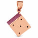 3D Dice Charm Pendant 14k Gold (3.7 Grams) Rose Gold 14k