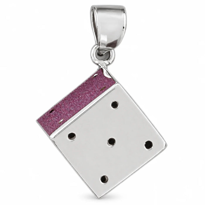3D Dice Charm Pendant 14k Gold (3.7 Grams) White Gold 14k