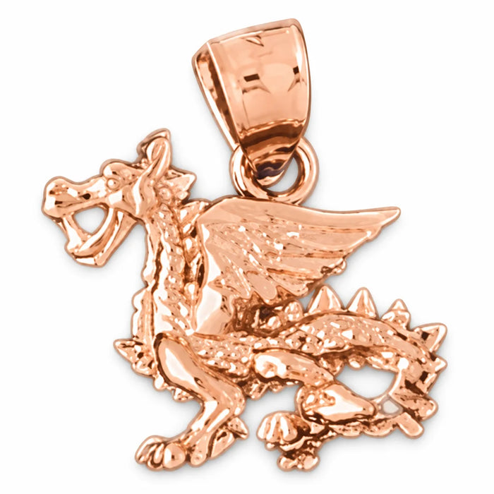 3D Dragon Charm Pendant 14k Gold (2.5 Grams) Rose Gold 14k