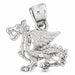 3D Dragon Charm Pendant 14k Gold (2.5 Grams) White Gold 14k