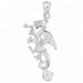 3D Dragon Charm Pendant 14k Gold (2.6 Grams) White Gold 14k