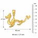 3D Dragon Charm Pendant 14k Gold (6.9 Grams) Yellow Gold 14k