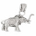 3D Elephant Charm Pendant 14k Gold (1.6 Grams) White Gold 14k