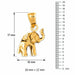 3D Elephant Charm Pendant 14k Gold (1.7 Grams) Yellow Gold 14k