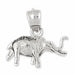 3D Elephant Charm Pendant 14k Gold (1.9 Gram) White Gold 14k