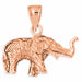 3D Elephant Charm Pendant 14k Gold (5 Grams) Rose Gold 14k