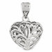 3D Filigree Heart Charm Pendant 14k Gold (1.6 Grams) White Gold 14k