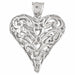 3D Filigree Heart Charm Pendant 14k Gold (12.5 Grams) White Gold 14k