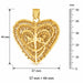 3D Filigree Heart Charm Pendant 14k Gold (12 Grams) Yellow Gold 14k