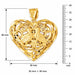 3D Filigree Heart Charm Pendant 14k Gold (14.9 Grams) Yellow Gold 14k