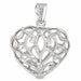 3D Filigree Heart Charm Pendant 14k Gold (2.7 Grams) White Gold 14k