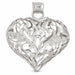 3D Filigree Heart Charm Pendant 14k Gold (4.6 Grams) White Gold 14k