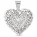 3D Filigree Heart Charm Pendant 14k Gold (5.2 Grams) White Gold 14k
