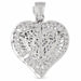 3D Filigree Heart Charm Pendant 14k Gold (6 Grams) White Gold 14k