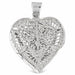 3D Filigree Heart Charm Pendant 14k Gold (7 Grams) White Gold 14k