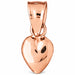 3D Heart Charm Pendant 14k Gold (1.2 Grams) Rose Gold 14k