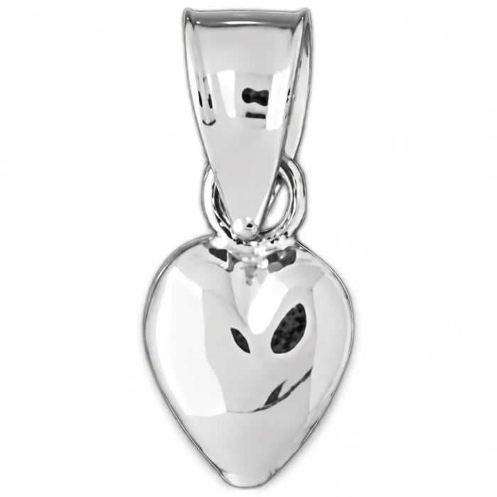 3D Heart Charm Pendant 14k Gold (1.2 Grams) White Gold 14k